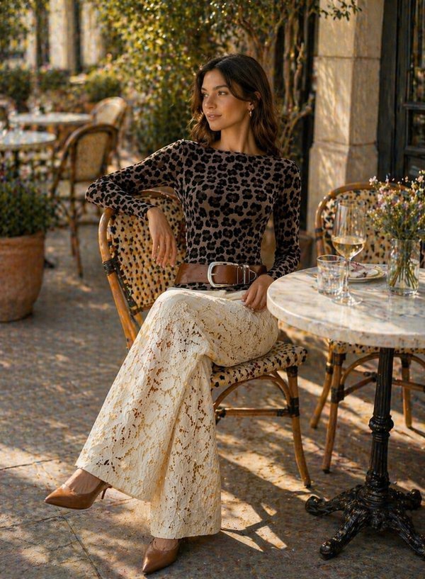 Jeans mit Spitzen Details – Bild 5