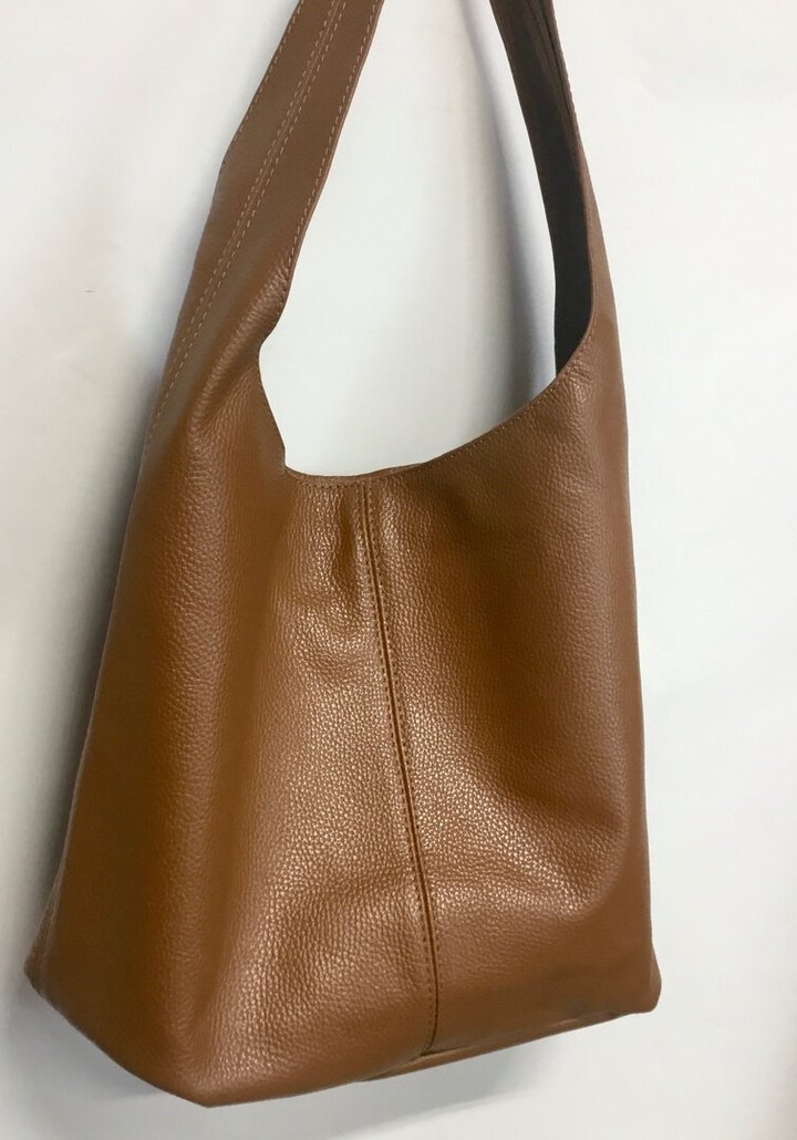 Shopper Beuteltasche Echtleder – Bild 9